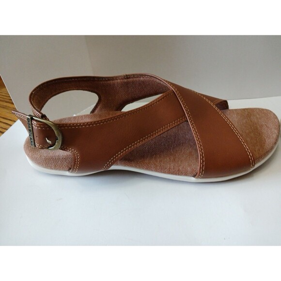 Eastland Coastal Backstrap Slide Sandal Womens 10M Brown Strappy Side Buckle - Picture 8 of 16